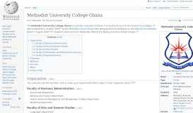 
							         Methodist University College Ghana - Wikipedia								  
							    