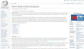 
							         Metro Bank (United Kingdom) - Wikipedia								  
							    