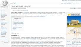 
							         Metro Health Hospital - Wikipedia								  
							    