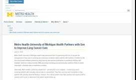 
							         Metro Health-University of Michigan Health Partners with Eon to ...								  
							    