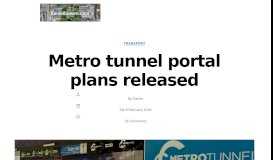 
							         Metro tunnel portal plans released – Daniel Bowen								  
							    