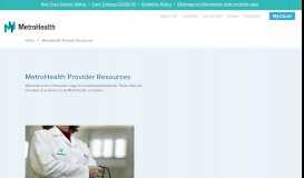 
							         MetroHealth Provider Resources | The MetroHealth System								  
							    