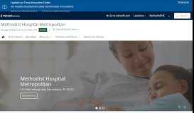 
							         Metropolitan Methodist Hospital | Methodist Healthcare								  
							    