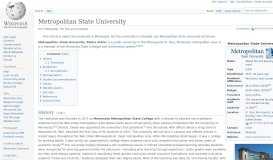 
							         Metropolitan State University - Wikipedia								  
							    