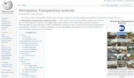 
							         Metropolitan Transportation Authority - Wikipedia								  
							    