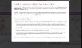 
							         Meyerland Animal Clinic: Veterinarian Houston TX - Vet Hospital								  
							    