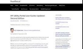 
							         MF Utility Portal User Guide: Updated Second Edition - FreeFinCal								  
							    