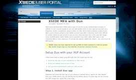 
							         MFA - XSEDE User Portal								  
							    