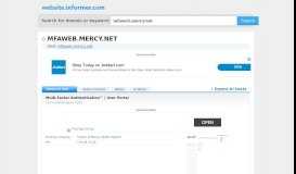
							         mfaweb.mercy.net at WI. Multi-Factor Authentication™ | User Portal								  
							    