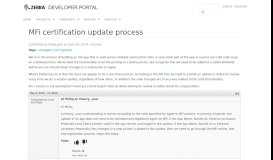 
							         MFi certification update process | Zebra Technologies Developer Portal								  
							    