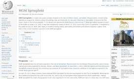 
							         MGM Springfield - Wikipedia								  
							    