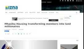 
							         Mhasibu Housing transforming members into land millionaires								  
							    