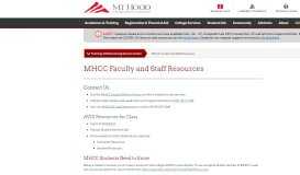 
							         MHCC Faculty and Staff Resources - Mt. Hood Community College								  
							    