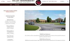 
							         MHMS Home - Dilley Independent School District								  
							    