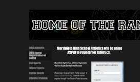 
							         MHS Sports Registration on ASPEN - Marshfield Athletics								  
							    