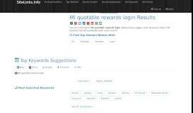 
							         Mi quotable rewards login Results For Websites Listing								  
							    