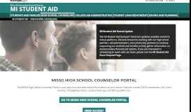 
							         MI Student Aid - High School Counselors - State of Michigan								  
							    