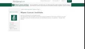 
							         Miami Cancer Institute - Navigating Care								  
							    