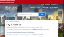 
							         Miami - City of Miami TV								  
							    
