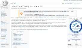 
							         Miami-Dade County Public Schools - Wikipedia								  
							    