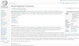
							         Miami Regional College - Wikipedia								  
							    