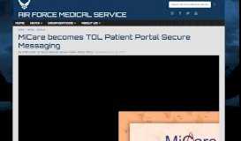 
							         MiCare becomes TOL Patient Portal Secure Messaging > Air Force ...								  
							    