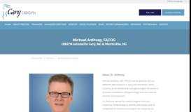 
							         Michael Anthony, FACOG: OBGYN Cary, NC & Morrisville, NC								  
							    
