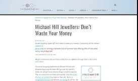 
							         Michael Hill Jewellers: Don't Waste Your Money | The ...								  
							    