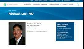 
							         Michael Lee, MD | St. Peter's Health								  
							    
