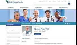 
							         Michael Page, MD | CHI St. Alexius Health North Dakota								  
							    