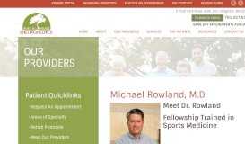
							         Michael Rowland, M.D. - Sports Doctor - South Shore Orthopedics								  
							    