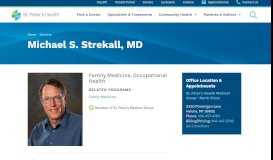 
							         Michael S. Strekall, MD | St. Peter's Health								  
							    