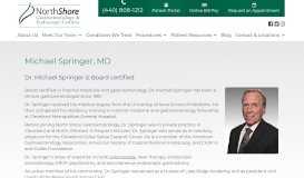 
							         Michael Springer, MD | Gastroenterologist | North Shore ...								  
							    