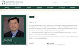 
							         Michael Yu MD - Torrance Memorial Physician Network								  
							    