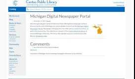 
							         Michigan Digital Newspaper Portal | Canton Public Library								  
							    