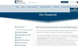
							         Michigan Health & Hospital Association > About > Our Hospitals								  
							    