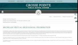 
							         Michigan Virtual High School / Michigan Virtual Information								  
							    