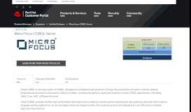 
							         Micro Focus COBOL Server - Red Hat Customer Portal								  
							    