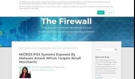 
							         MICROS POS Systems Exposed By Malware Attack Which Targets ...								  
							    