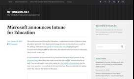 
							         Microsoft announces Intune for Education – intunedin.net								  
							    