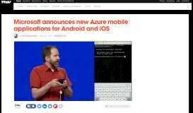 
							         Microsoft announces new Azure mobile applications for Android and iOS								  
							    