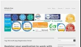
							         Microsoft App Registration Portal – Nilesh.live								  
							    