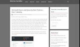 
							         Microsoft Azure and Security Best Pratices – Part 1 Identity | Marius ...								  
							    