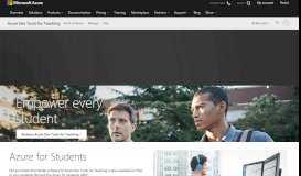 
							         Microsoft Azure for Students								  
							    