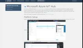 
							         Microsoft Azure IoT Hub - Senet Portal Docs								  
							    