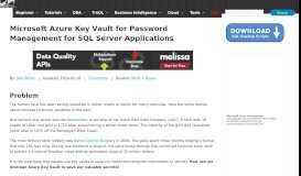 
							         Microsoft Azure Key Vault for Password Management for SQL Server ...								  
							    
