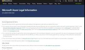 
							         Microsoft Azure Legal Information | Azure								  
							    