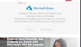 
							         Microsoft Azure - Platform Partners | Equinix								  
							    