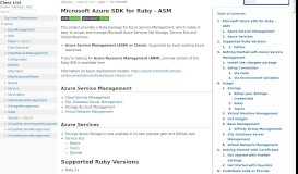 
							         Microsoft Azure SDK for Ruby - ASM - RubyDoc.info								  
							    