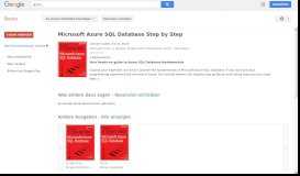 
							         Microsoft Azure SQL Database Step by Step								  
							    